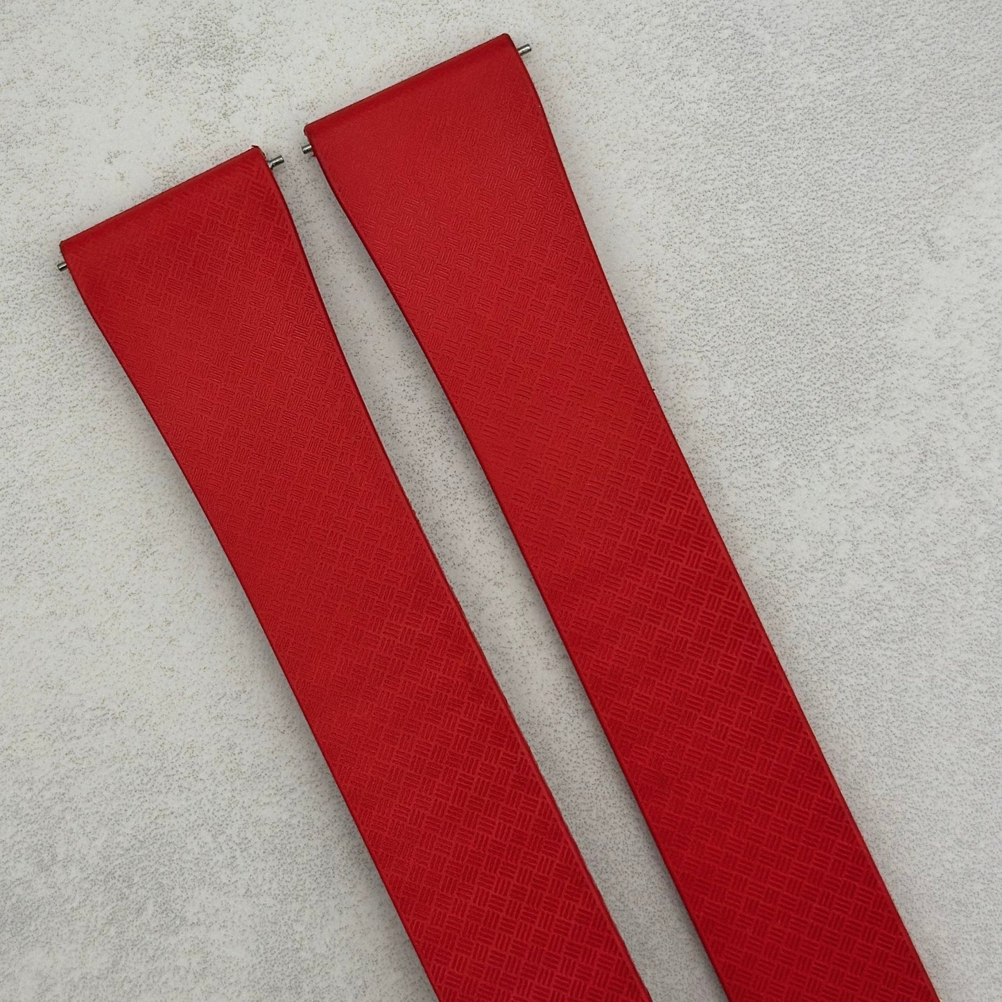 The Lisbon: Crimson Red FKM Rubber CTS Watch Strap