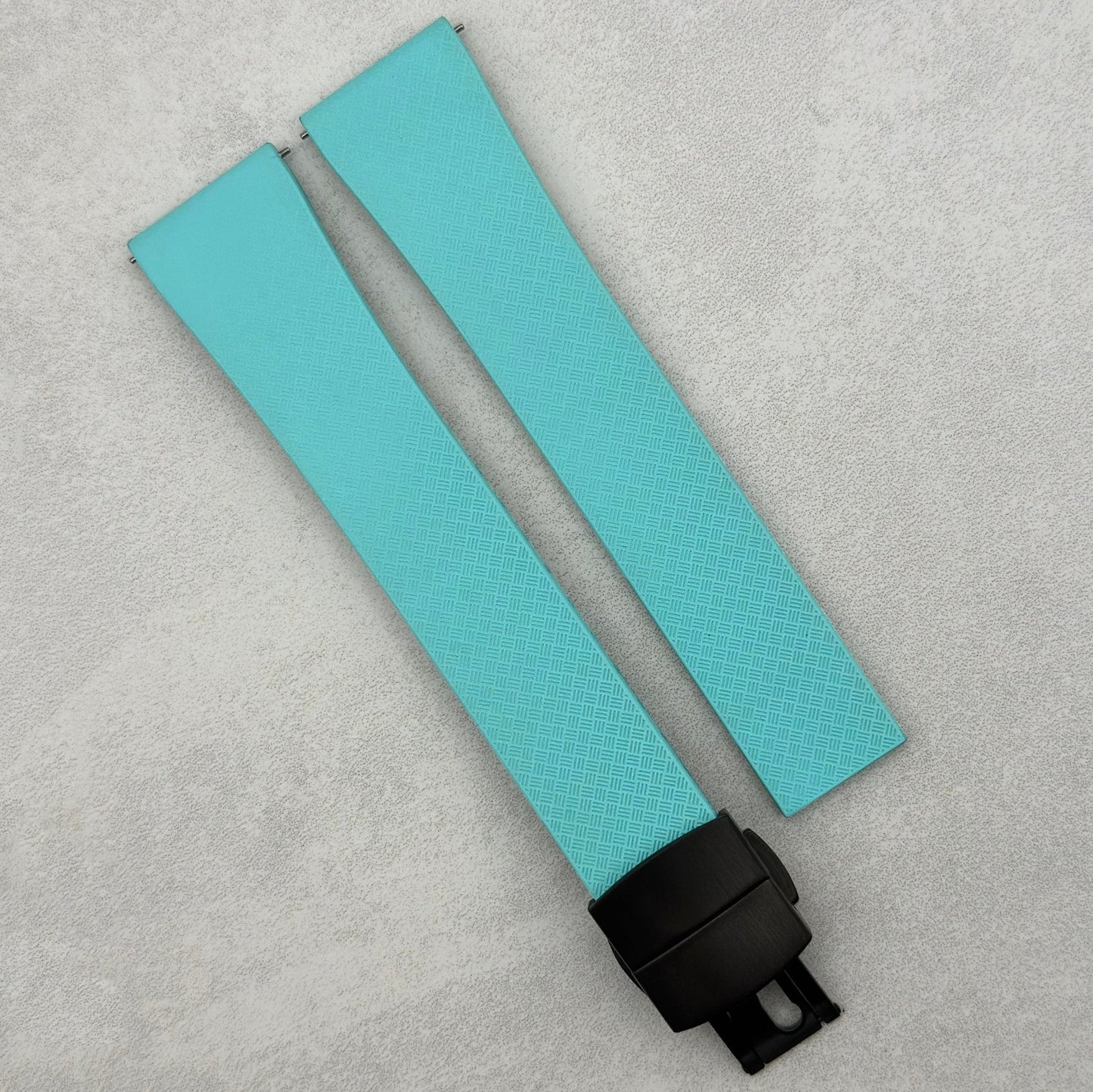 The Lisbon: Turquoise FKM Rubber CTS Watch Strap