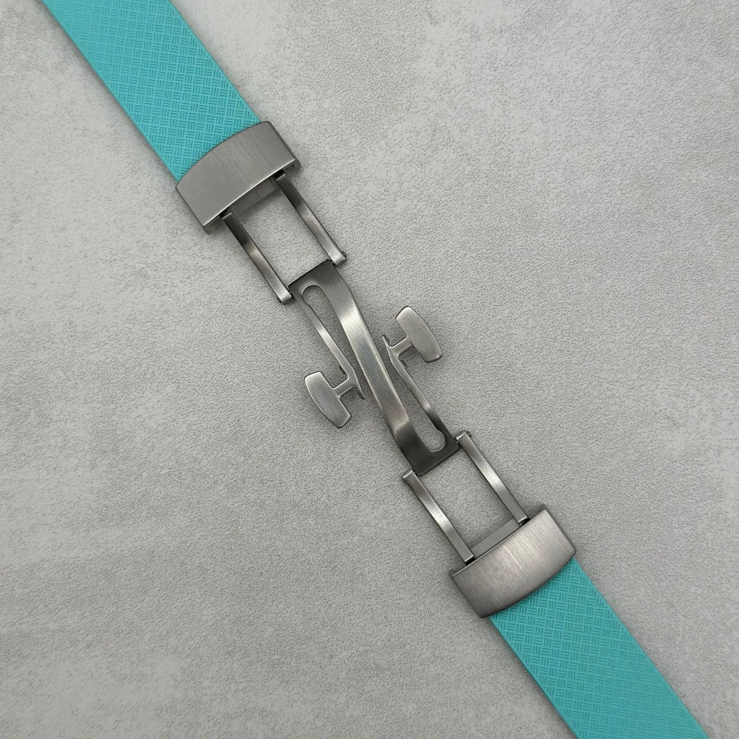 The Lisbon: Turquoise FKM Rubber CTS Watch Strap