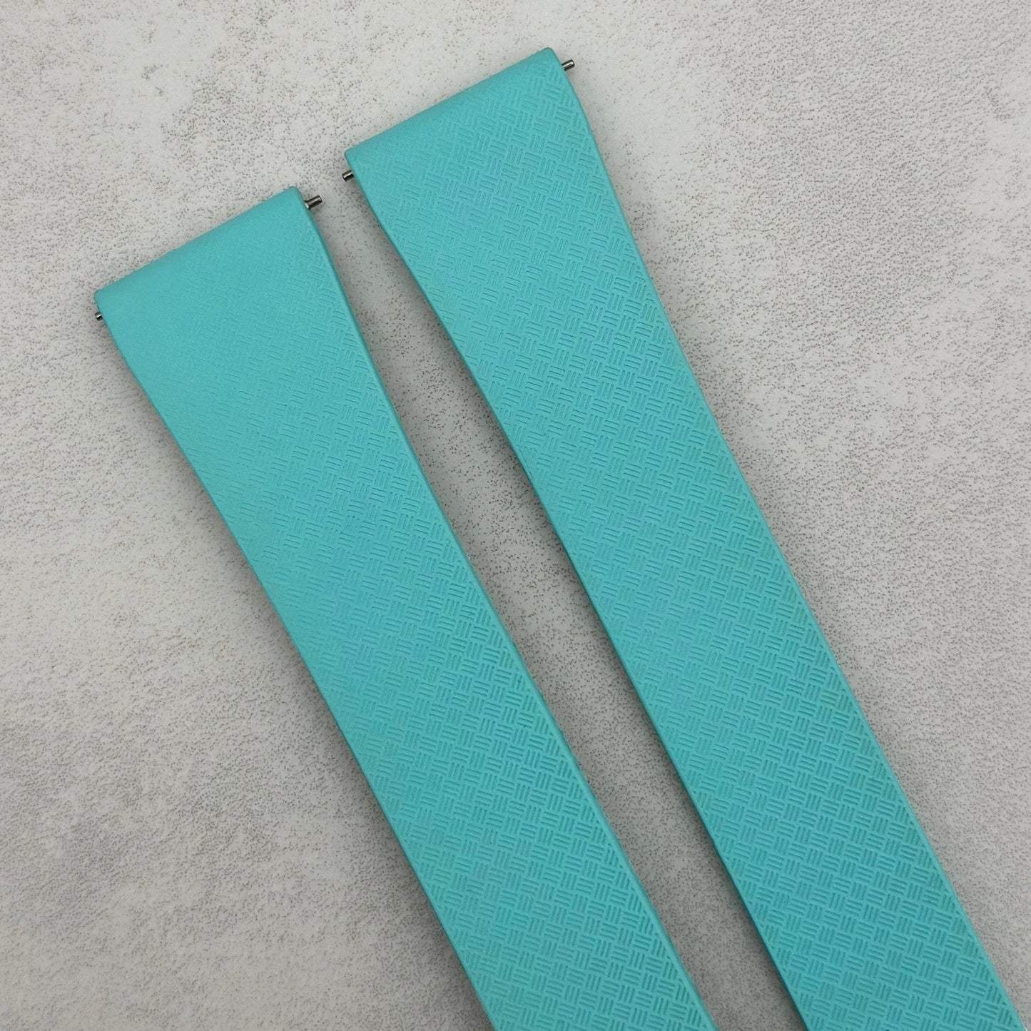 The Lisbon: Turquoise FKM Rubber CTS Watch Strap