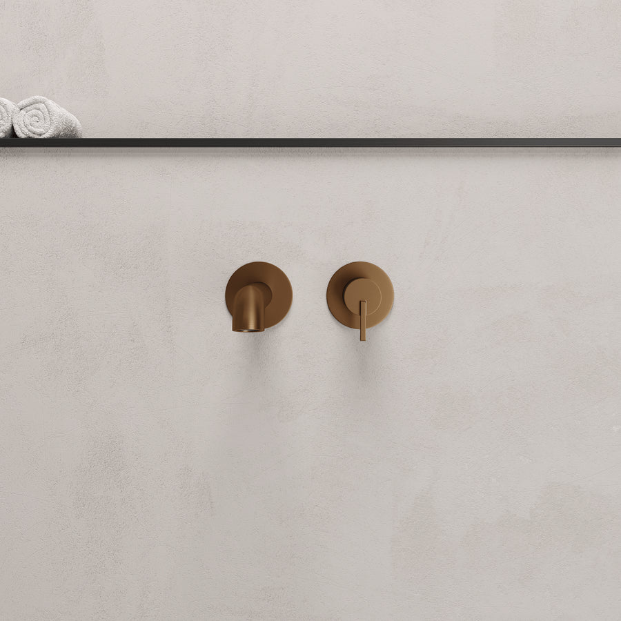 Lia Wall Mounted Bath Filler- Brushed Bronze
