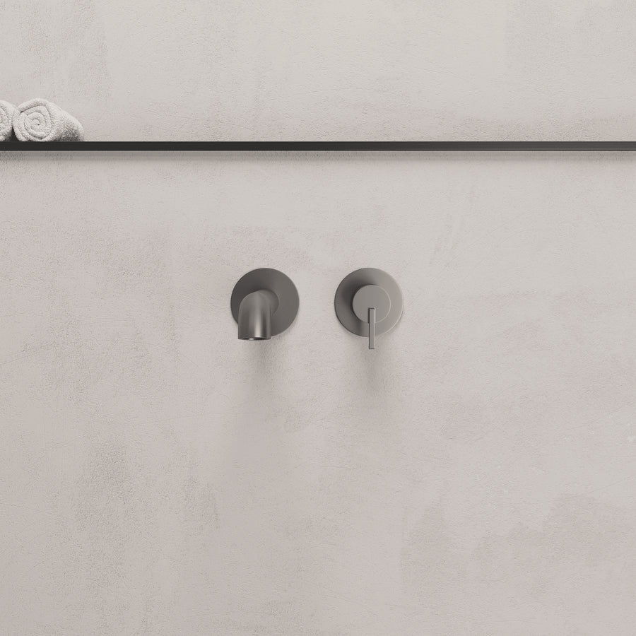 Lia Wall Mounted Bath Filler- Titanium