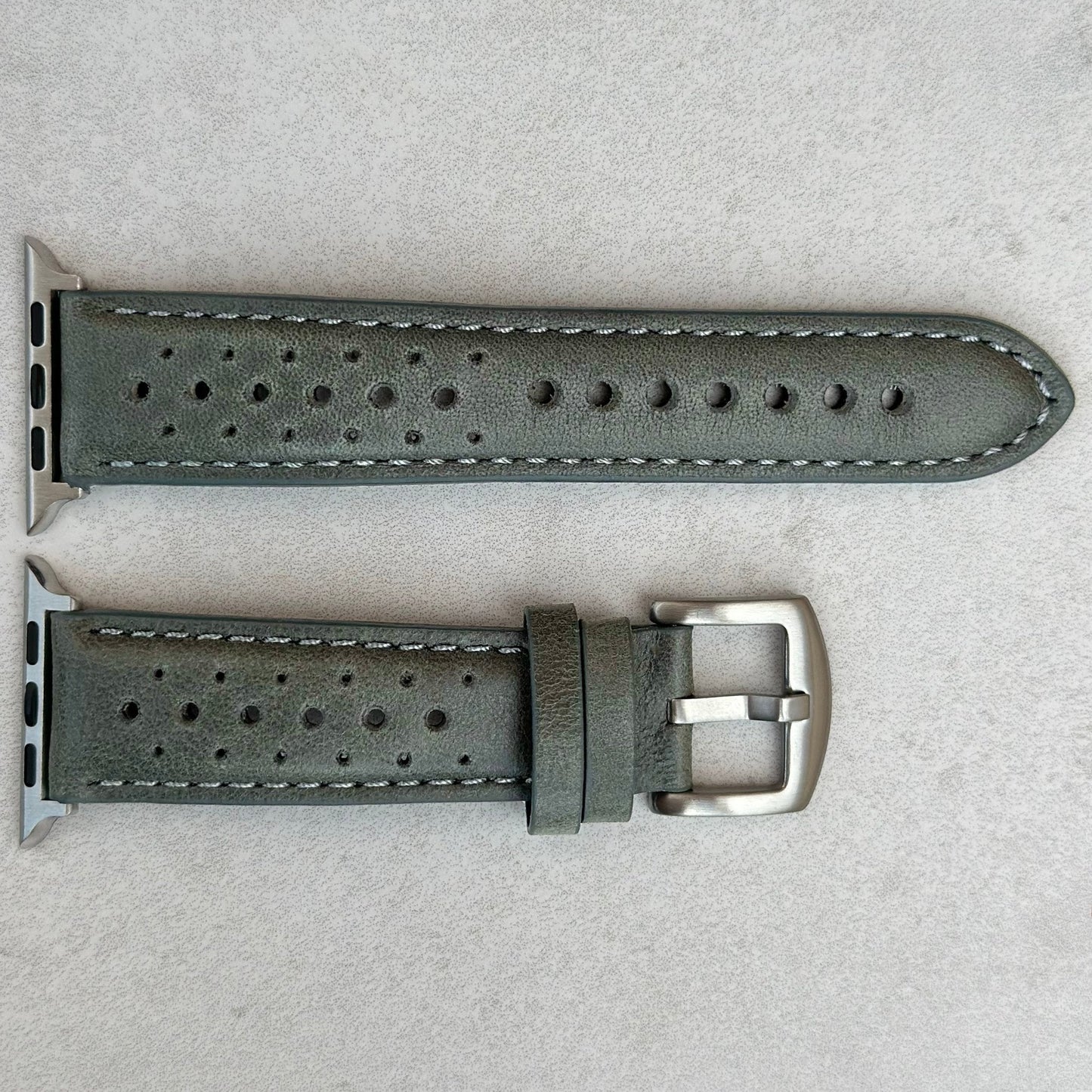 Montecarlo perforated leather Apple Watch strap. Watch And Strap