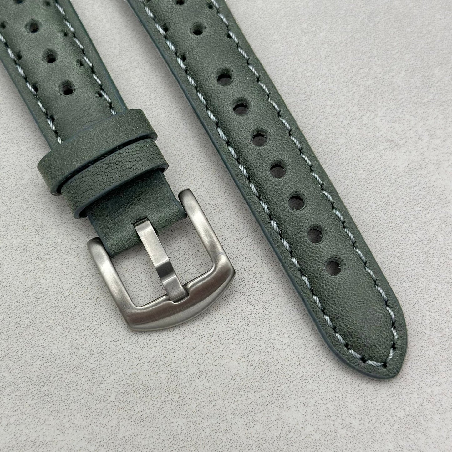 The Monte Carlo: Graphite Grey Perforated Leather Fitbit Charge Watch Strap