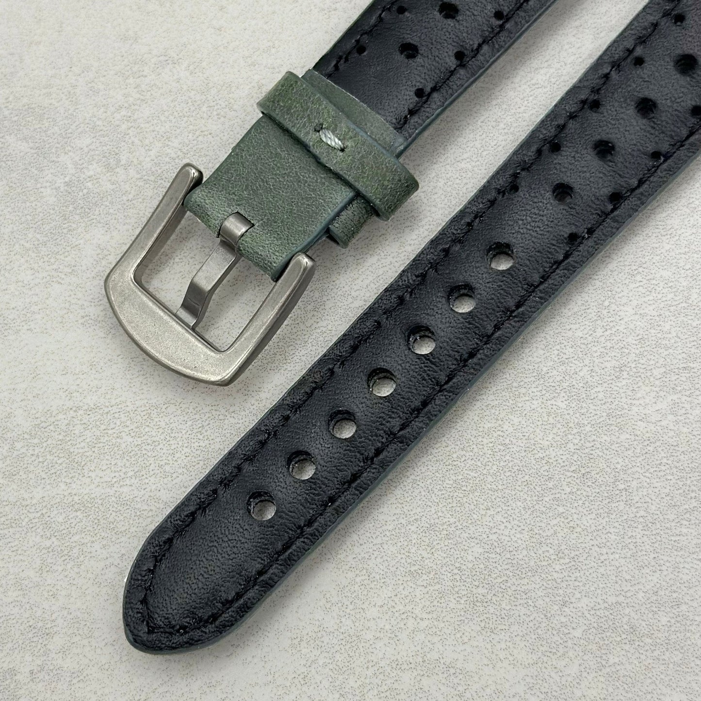 The Monte Carlo: Graphite Grey Perforated Leather Fitbit Charge Watch Strap
