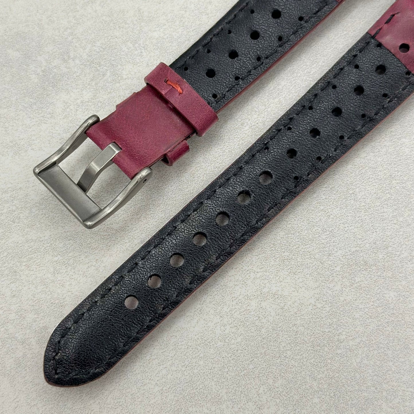 The Monte Carlo: Plum Purple Perforated Leather Fitbit Charge Watch Strap