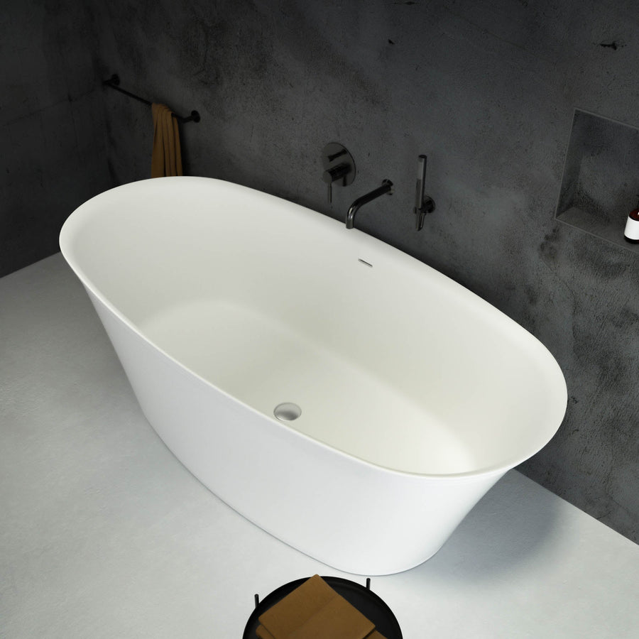 Cresta Freestanding Oval Stone Bath 1700 - top view