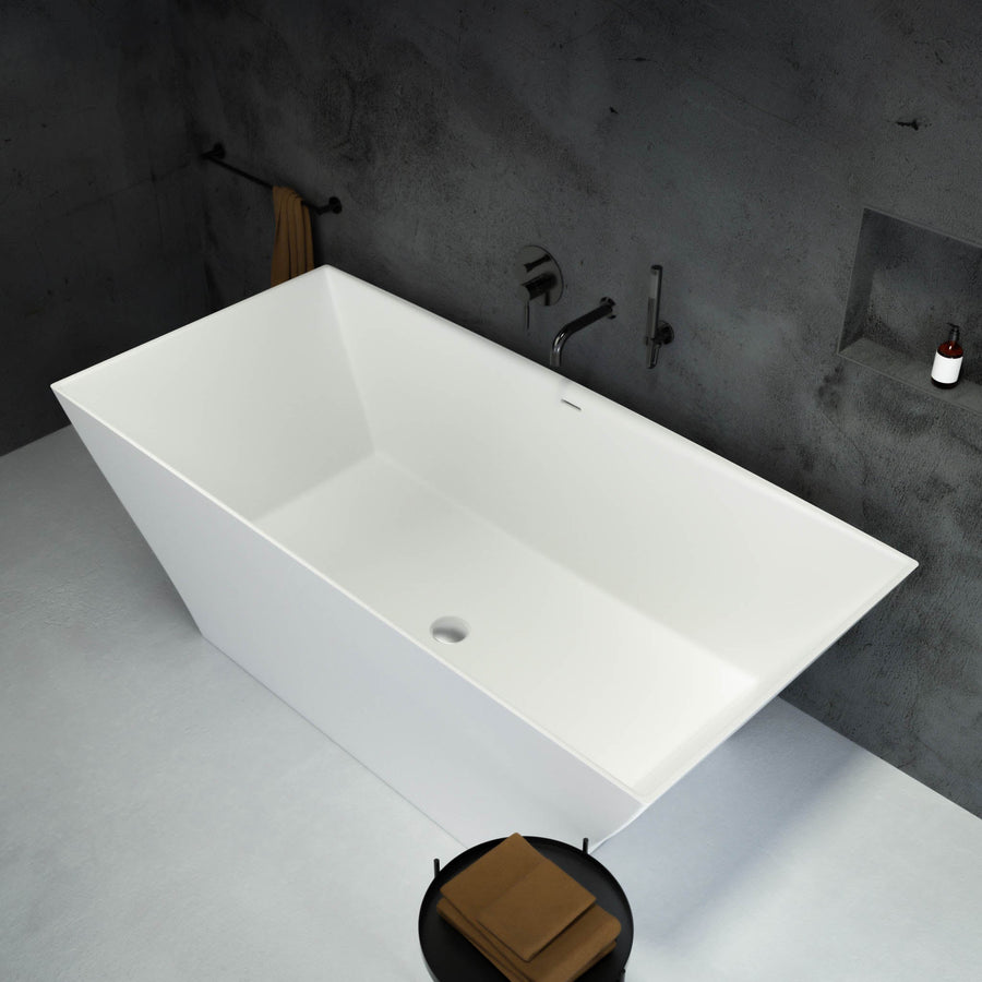 Cuadrato Freestanding Stone Bath 1680 - top view