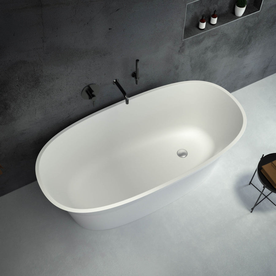 Artesa Freestanding Oval Stone Bath 1550 - top view 2