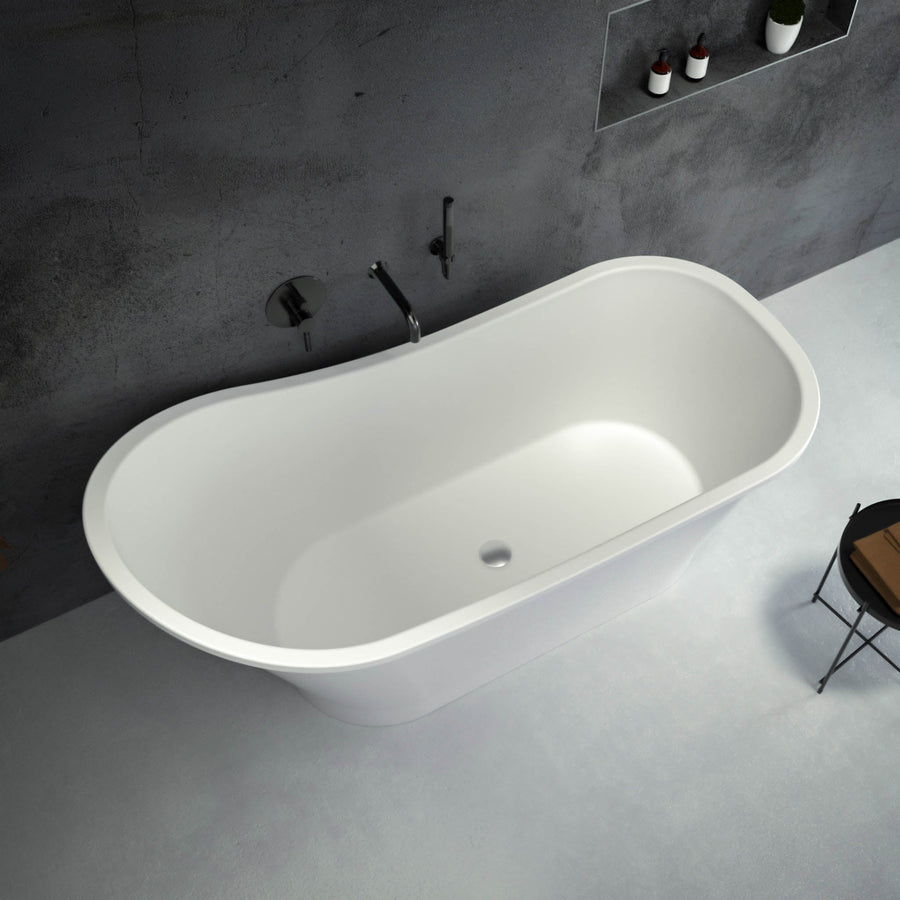 Ascenso Freestanding Slipper Stone Bath 1600 - top view 2