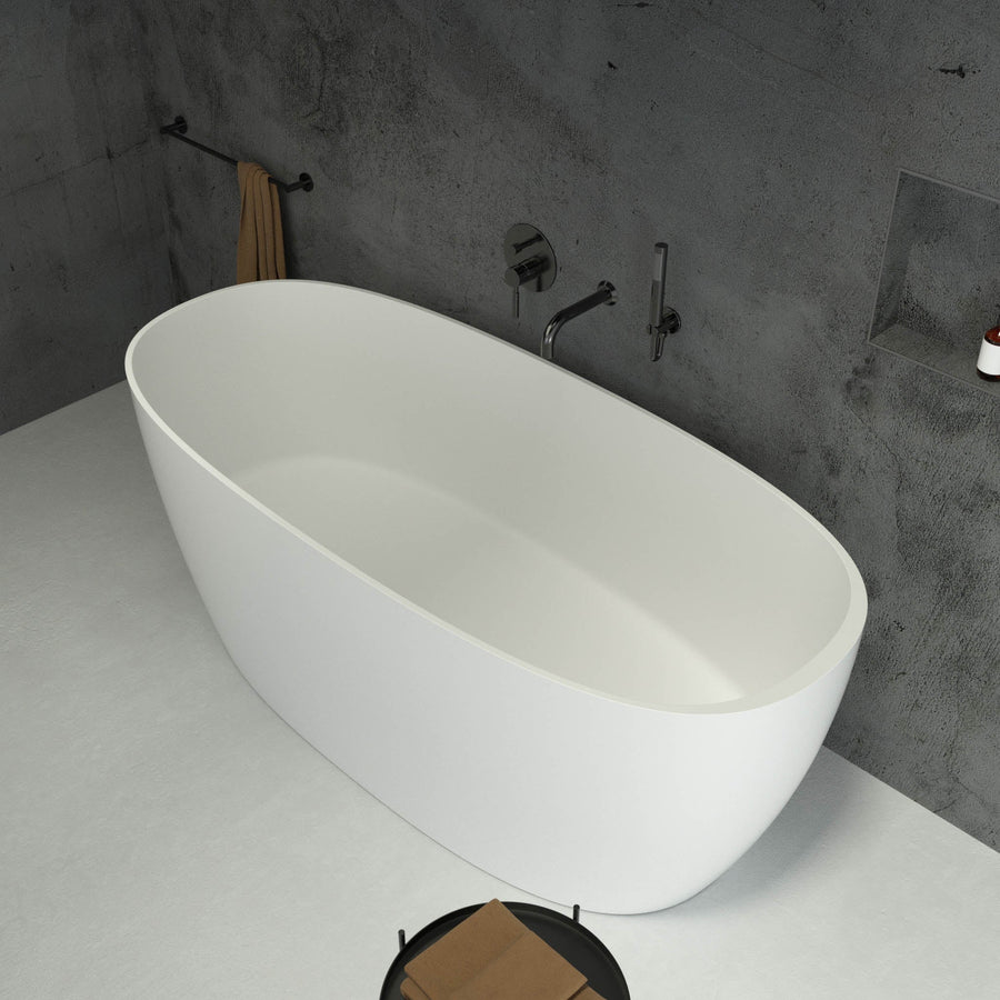 Seville Freestanding Oval Stone Bath 1400 top view