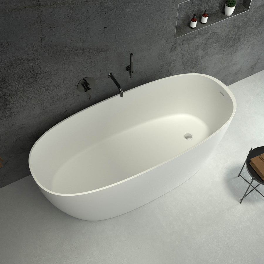 Seville Freestanding Oval Stone Bath 1600 top view 2