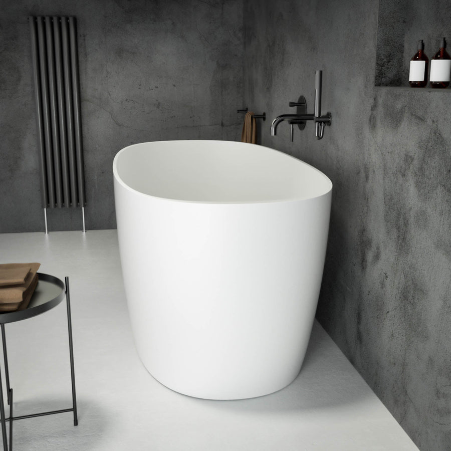 Seville Freestanding Oval Stone Bath 1600 side view