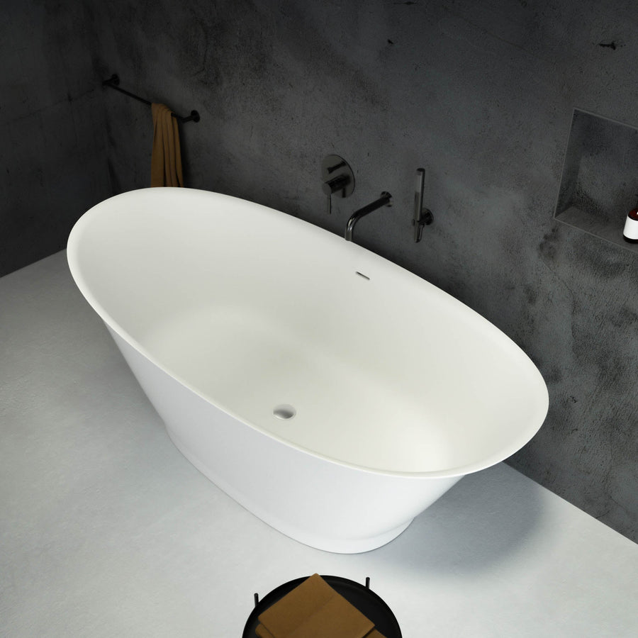 Campana Freestanding Oval Stone Bath 1630 - top view