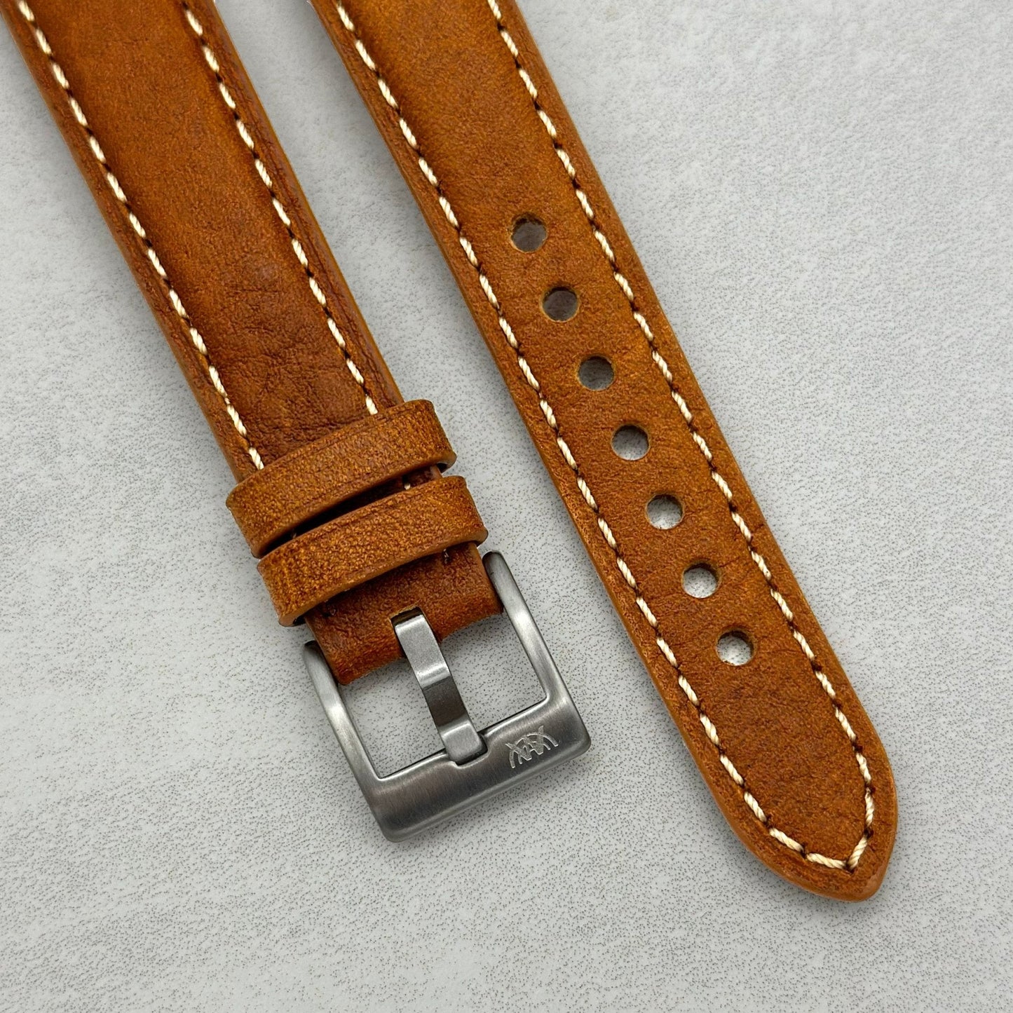 The Rome: Copper Brown Italian Full Grain Leather Fitbit Charge Watch Strap