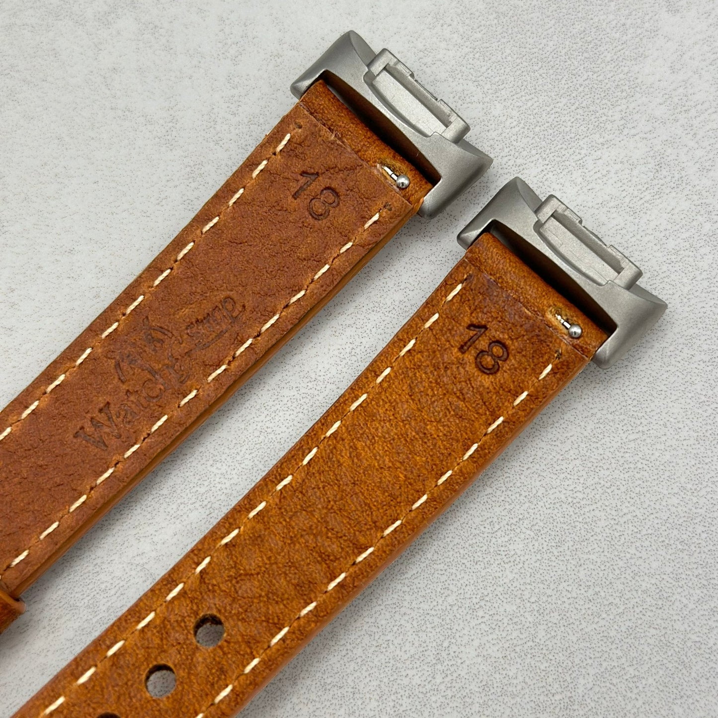 The Rome: Copper Brown Italian Full Grain Leather Fitbit Charge Watch Strap