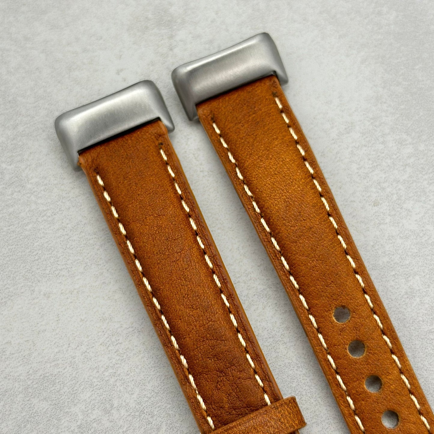 The Rome: Copper Brown Italian Full Grain Leather Fitbit Charge Watch Strap
