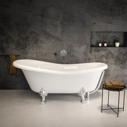 Kensington Freestanding Polished Roll-top Stone Bath 1670