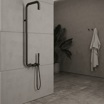 Lia Elegante Shower Column with Shower Mixer - Black