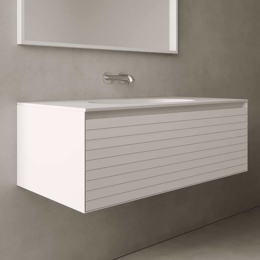Nordale Snow White 1000mm Vanity Unit - Single Drawer with Single Basin