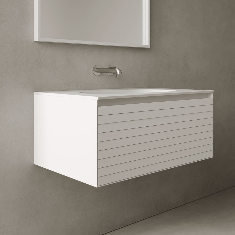 Nordale Snow White 800mm Vanity Unit - Single Drawer with Single Basin