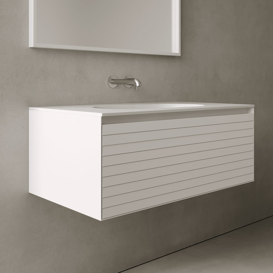 Nordale Snow White 900mm Vanity Unit - Single Drawer with Single Basin