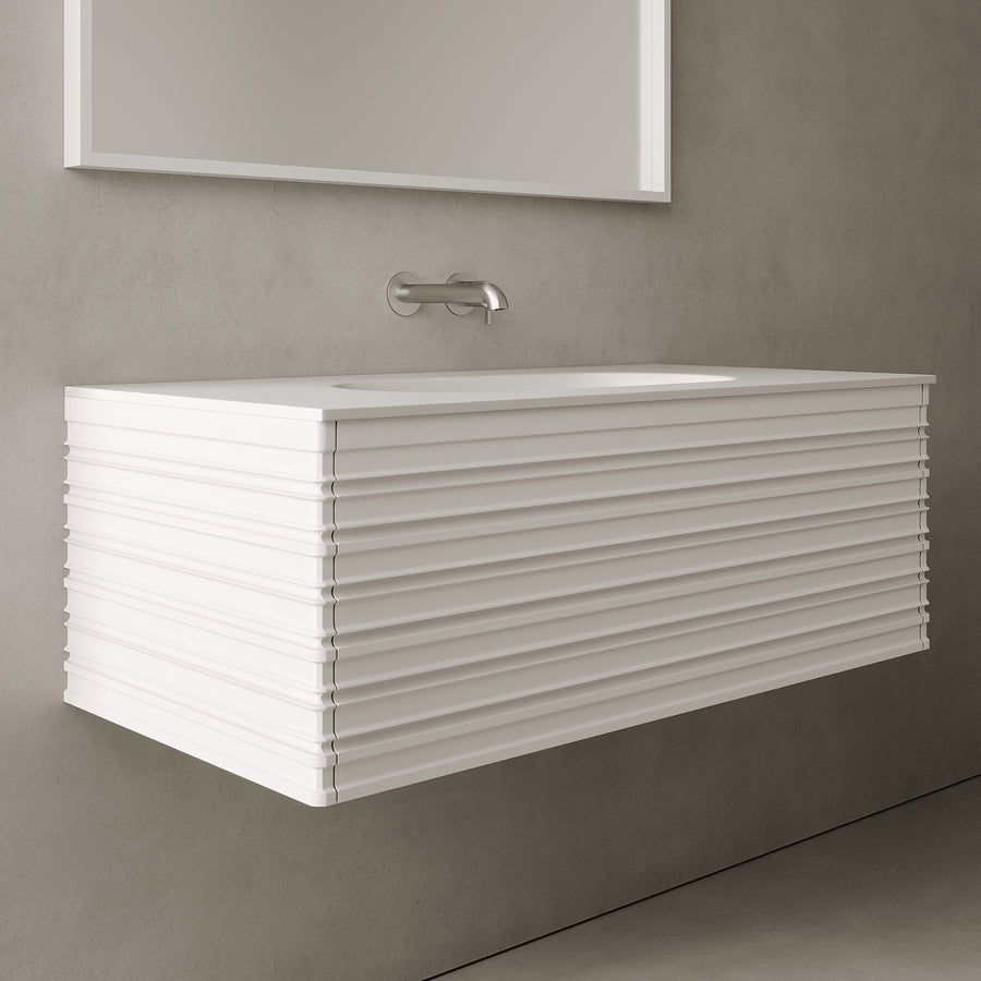 Rivara Snow White 1000mm Vanity Unit - Single Drawer with Single Basin