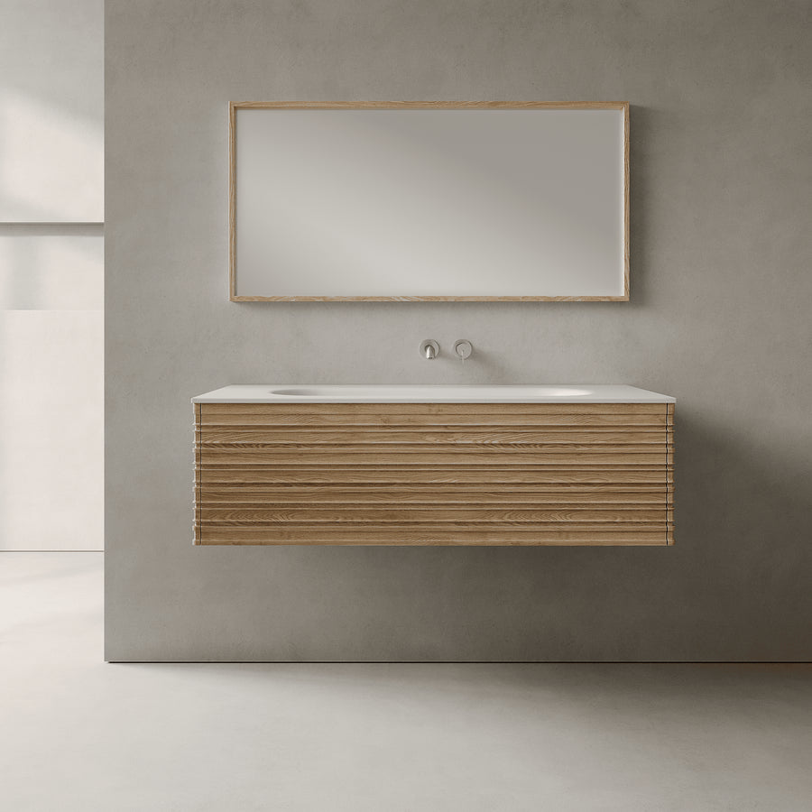 Rivara Real Ash 1200mm Vanity Unit - Single Drawer with Large Single Basin
