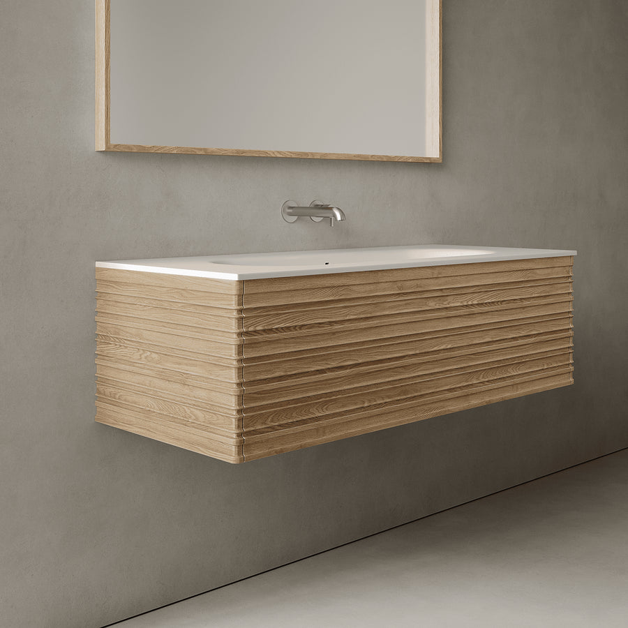 Rivara Real Ash 1200mm Vanity Unit - Single Drawer with Large Single Basin