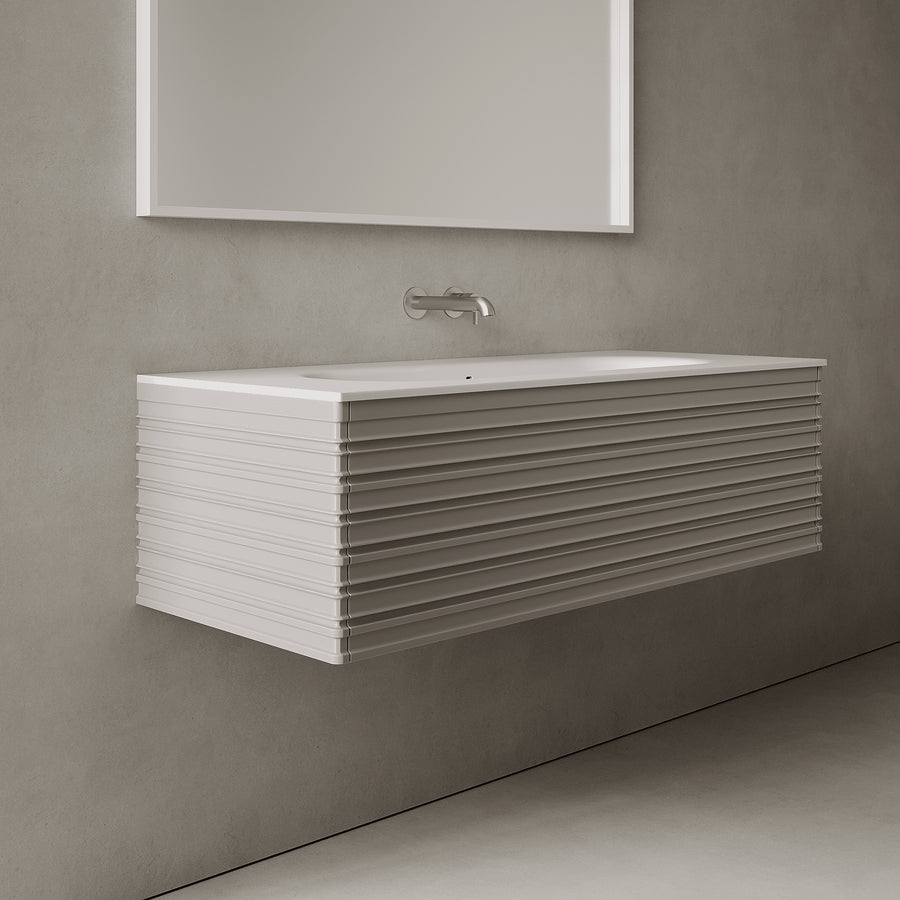 Rivara Stone Grey 1200mm Vanity Unit - Single Drawer with Large Single Basin