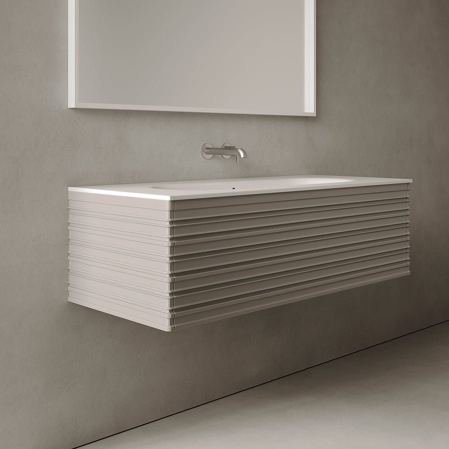 Rivara Taupe 1200mm Vanity Unit - Single Drawer with Large Single Basin