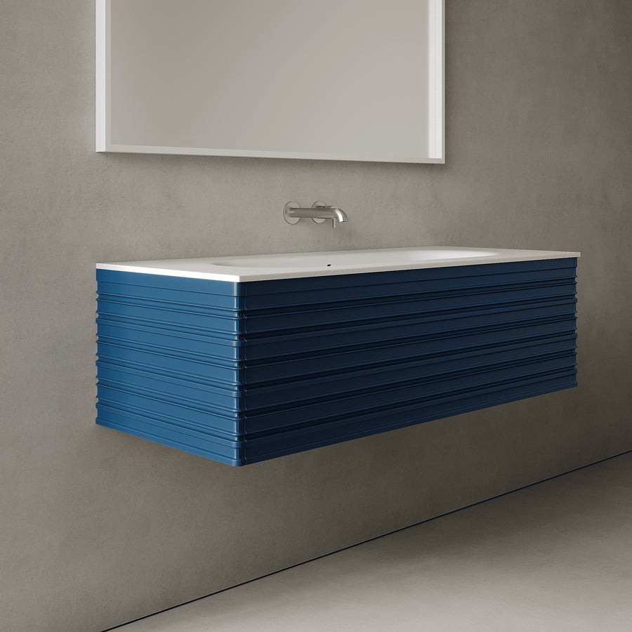 Rivara Ocean Blue 1200mm Vanity Unit - Single Drawer with Large Single Basin
