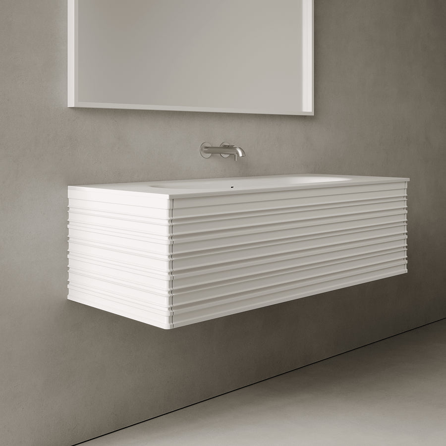 Rivara Snow White 1200mm Vanity Unit - Single Drawer with Large Single Basin