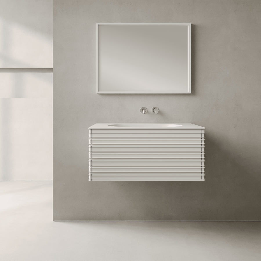 Rivara Snow White 800mm Vanity Unit - Single Drawer with Single Basin