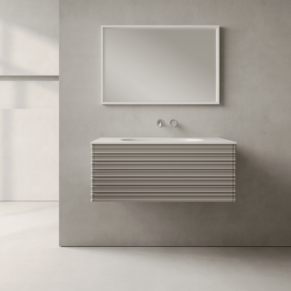 Rivara Stone Grey 900mm Vanity Unit - Single Drawer with Single Basin