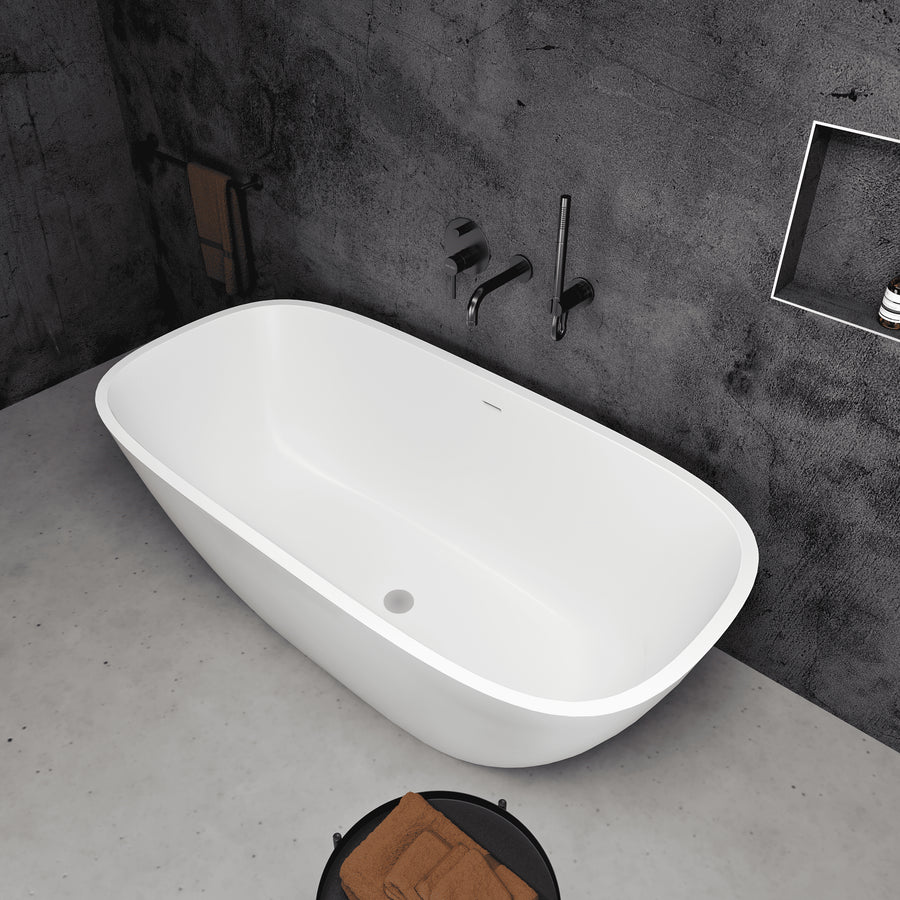 Lorca Freestanding Stone Bath 1500 (White)