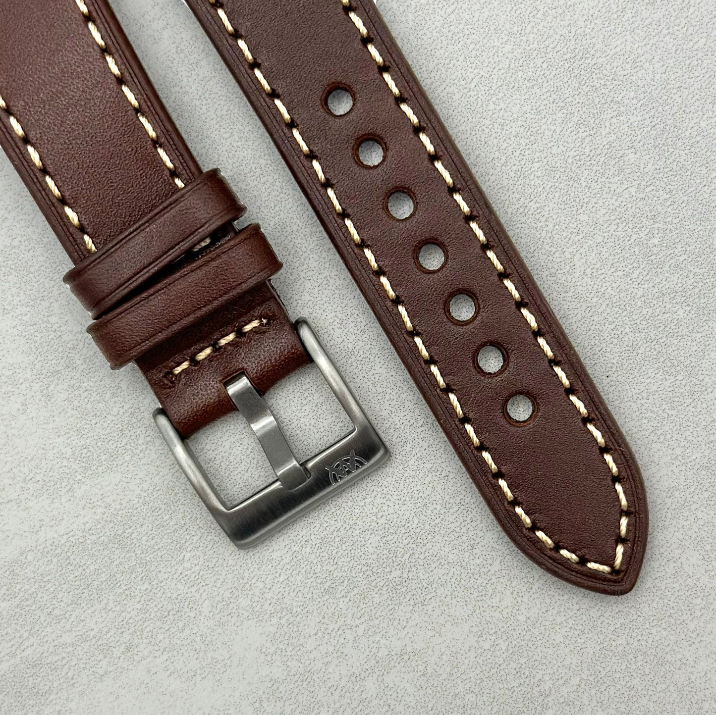 The Venice: Mocha Brown Italian Vegetable Tanned Leather Google Pixel Watch Strap