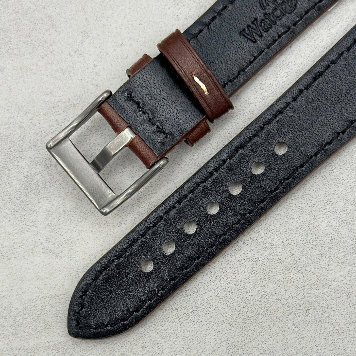 The Venice: Mocha Brown Italian Vegetable Tanned Leather Watch Strap