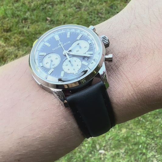 The New York: Black Vegan Leather Watch Strap