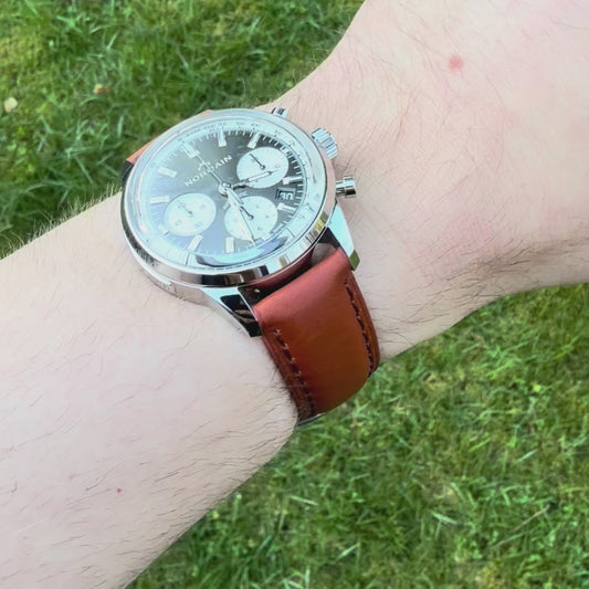 The Athens: Smoked Cinnamon Full Grain Leather Watch Strap