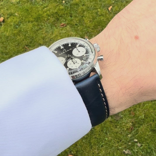 The Oxford: Navy Blue Padded Calf Skin Watch Strap
