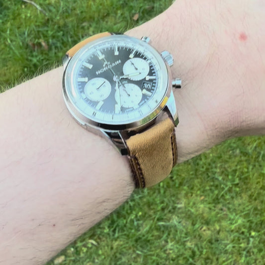 The Austin: Tan Brown Full Grain Leather Watch Strap