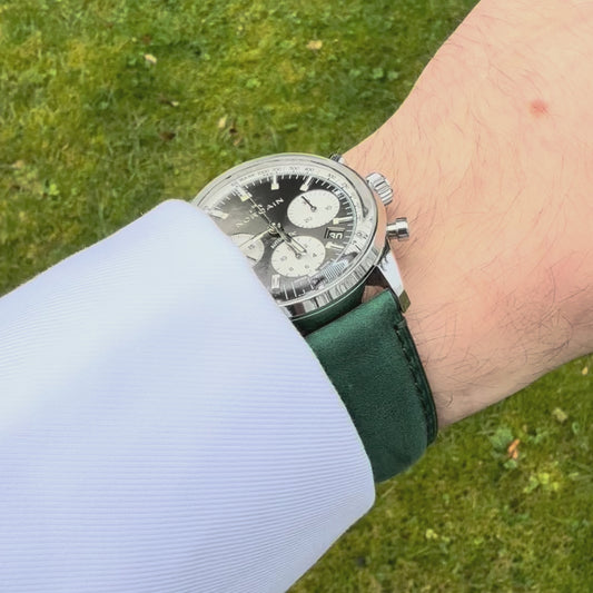 The Austin: Woodland Green Full Grain Leather Watch Strap